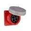 Arrow Hart Pin & Sleeve Receptacle, #10-#2 Awg 30A, 480V, Red, 3-Pole, 4-Wire, Female, 10 Hp, AH430R7W