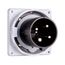 Arrow Hart Pin & Sleeve Inlet, #8-#2 Awg #10-#2 Awg (Ground), #12-#16 Awg 60A, 600V, Black, AH460B5W