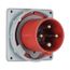 Arrow Hart Pin & Sleeve Inlet, 60/63A 380-415V, 3-Pole, #8-#2 Awg #10-#2 Awg (Ground), AH460B6WDR