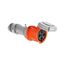 Arrow Hart Pin & Sleeve Connector, #8-#2 Awg #10-#2 Awg (Ground), #12-#16 60A, 125/250V, Orange, AH460C12W