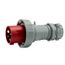 Arrow Hart Pin & Sleeve Plug, 60/63A 380-415V, 3-Pole#8-#2 Awg #10-#2 Awg (Ground), #12-#16 Awg, AH460P6WDR