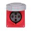 Arrow Hart Pin & Sleeve Receptacle, 60/63A 380-415V, 3-Pole, #8-#2 Awg #10-#2 Awg (Ground), AH460R6WDR
