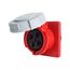 Arrow Hart Pin & Sleeve Receptacle, #8-#2, #10-#2 Ground, #12-#16 Pilot, 60A, 480V, Red, Female, AH460R7W