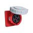 Arrow Hart Pin & Sleeve Receptacle, #8-#2, #10-#2 Ground, #12-#16 Pilot, 60A, 480V, Red, Female, AH460R7W