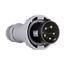 Arrow Hart Pin & Sleeve Plug, #4 -1/0 Awg #12-#16 Awg 100A, Y 347/600V, Black, Male, 30 Hp, 3Ph, AH5100P5W