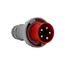Arrow Hart Pin & Sleeve Plug, #4 -1/0 Awg #12-#16 Awg 100A, Y 277/480V, Red, Male, 20 Hp, 3Ph, AH5100P7W