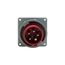 Arrow Hart Pin & Sleeve Inlet, #12-#10 Awg 20A, Y 277/480V, Red, 4-Pole, 5-Wire, Male, 5 Hp, AH520B7W