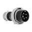 Arrow Hart Pin & Sleeve Plug, #12-#10 Awg 20A, Y 347/600V, Black, Male, 7 1/2 Hp, 3Ph, AH520P5W
