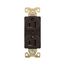 Arrow Hart Extra Heavy-Duty Industrial Duplex Receptacle, #14-10 Awg 15A 125V, Brown, Duplex, AH5252B