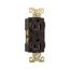 Arrow Hart Extra Heavy-Duty Industrial Duplex Receptacle, #14-10 Awg 15A 125V, Brown, Duplex, AH5252B