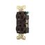 Arrow Hart Extra Heavy-Duty Industrial Duplex Receptacle, #14-10 Awg 15A 125V, Brown, Duplex, AH5252B