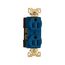 Arrow Hart Extra Heavy-Duty Industrial Duplex Receptacle, #14-10 Awg 15A 125V, Blue, Duplex, AH5252BL