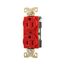 Arrow Hart Extra Heavy-Duty Industrial Grade Duplex Receptacle, #14-10 Awg 15A 125V, Red, Duplex, AH5252RD