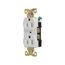 Arrow Hart Extra Heavy-Duty Industrial Duplex Receptacle, #14-10 Awg 15A 125V, White, Duplex, AH5252W