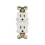 Arrow Hart Extra Heavy-Duty Industrial Duplex Receptacle, #14-10 Awg 15A 125V, White, Duplex, AH5252W