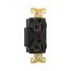 Arrow Hart Industrial Duplex Receptacle, #14-10 Awg 15A 125V, Black Face Base, Duplex, AH5262BK