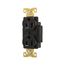 Arrow Hart Industrial Duplex Receptacle, #14-10 Awg 15A 125V, Black Face Base, Duplex, AH5262BK