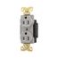 Arrow Hart Corrosion Resistant Straight Blade Duplex Receptacle, #14-10 Awg 15A 125V, Gray, AH5262CRGY
