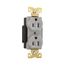 Arrow Hart Corrosion Resistant Straight Blade Duplex Receptacle, #14-10 Awg 15A 125V, Gray, AH5262CRGY