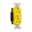 Arrow Hart Corrosion Resistant Straight Blade Duplex Receptacle, #14-10 Awg 15A 125V, AH5262CRY