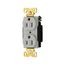 Arrow Hart Industrial Duplex Receptacle, #14-10 Awg 15A 125V, Gray Face Base, Duplex, AH5262GY