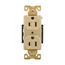 Arrow Hart Industrial Duplex Receptacle, #14-10 Awg 15A 125V, Ivory Face Base, Duplex, AH5262V
