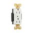 Arrow Hart Industrial Duplex Receptacle, #14-10 Awg 15A 125V, White Face Base, Duplex, AH5262W