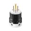 Arrow Hart Ultra Grip Straight Blade Plug, #18-#12 Awg 15A 125V, Black, 5-15P, 2-Pole 3-Wire, AH5266