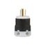 Arrow Hart Ultra Grip Straight Blade Plug, #18-#12 Awg 15A 125V, Black, 5-15P, 2-Pole 3-Wire, AH5266