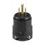 Arrow Hart Ultra Grip Straight Blade Plug, #18-12 Awg 15A 125V, 5-15P, 2-Pole 3-Wire, AH5266BK