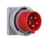 Arrow Hart Pin & Sleeve Inlet, Ip69K Rated, 30/32A, 30/32A 200-415V, 4-Pole, #10 -#2 Awg, 5 Wire, AH530B6WDR