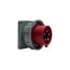 Arrow Hart Pin & Sleeve Inlet, #10-#2 Awg 30A, Y 277/480V, Red, 4-Pole, 5-Wire, Male, 10 Hp, AH530B7W