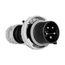 Arrow Hart Pin & Sleeve Plug, #10-#2 Awg 30A, Y 347/600V, Black, 4-Pole, 5-Wire, Male, 15 Hp, AH530P5W