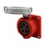 Arrow Hart Pin & Sleeve Receptacle, #10-#2 Awg 30A, Y 277/480V, Red, Female, 10 Hp, 3Ph, AH530R7W
