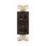 Arrow Hart Industrial Duplex Receptacle, #14-10 Awg 20A 125V, Brown, 5-20R, Duplex, AH5352B