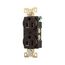 Arrow Hart Industrial Duplex Receptacle, #14-10 Awg 20A 125V, Brown, 5-20R, Duplex, AH5352B
