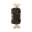 Arrow Hart Industrial Duplex Receptacle, #14-10 Awg 20A 125V, Brown, 5-20R, Duplex, AH5352B