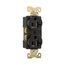 Arrow Hart Industrial Duplex Receptacle, #14-10 Awg 20A 125V, Black, 5-20R, Duplex, AH5352BK