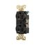 Arrow Hart Industrial Duplex Receptacle, #14-10 Awg 20A 125V, Black, 5-20R, Duplex, AH5352BK