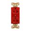 Arrow Hart Industrial Duplex Receptacle, #14-10 Awg 20A 125V, Red, 5-20R, Duplex, AH5352RD