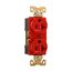 Arrow Hart Industrial Duplex Receptacle, #14-10 Awg 20A 125V, Red, 5-20R, Duplex, AH5352RD