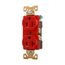Arrow Hart Industrial Duplex Receptacle, #14-10 Awg 20A 125V, Red, 5-20R, Duplex, AH5352RD