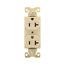 Arrow Hart Industrial Duplex Receptacle, #14-10 Awg 20A 125V, Ivory, 5-20R, Duplex, AH5352V