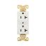 Arrow Hart Extra Heavy-Duty Industrial Duplex Receptacle, #14-10 Awg 20A 125V, 5-20R, Duplex, AH5352W