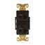 Arrow Hart Industrial Duplex Receptacle, #14-10 Awg 20A 125V, Black Face Base, 5-20R, Duplex, AH5362BK