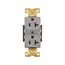 Arrow Hart Industrial Duplex Receptacle, #14-10 Awg 20A 125V, Gray Face Base, 5-20R, Duplex, AH5362GY