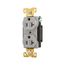 Arrow Hart Industrial Duplex Receptacle, #14-10 Awg 20A 125V, Gray Face Base, 5-20R, Duplex, AH5362GY