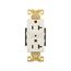 Arrow Hart Industrial Duplex Receptacle, #14-10 Awg 20A 125V, Light Almond Face Base, Duplex, AH5362LA