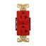 Arrow Hart Industrial Duplex Receptacle, #14-10 Awg 20A 125V, Red Face Base, 5-20R, Duplex, AH5362RD