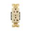 Arrow Hart Industrial Duplex Receptacle, #14-10 Awg 20A 125V, Ivory Face Base, 5-20R, Duplex, AH5362V
